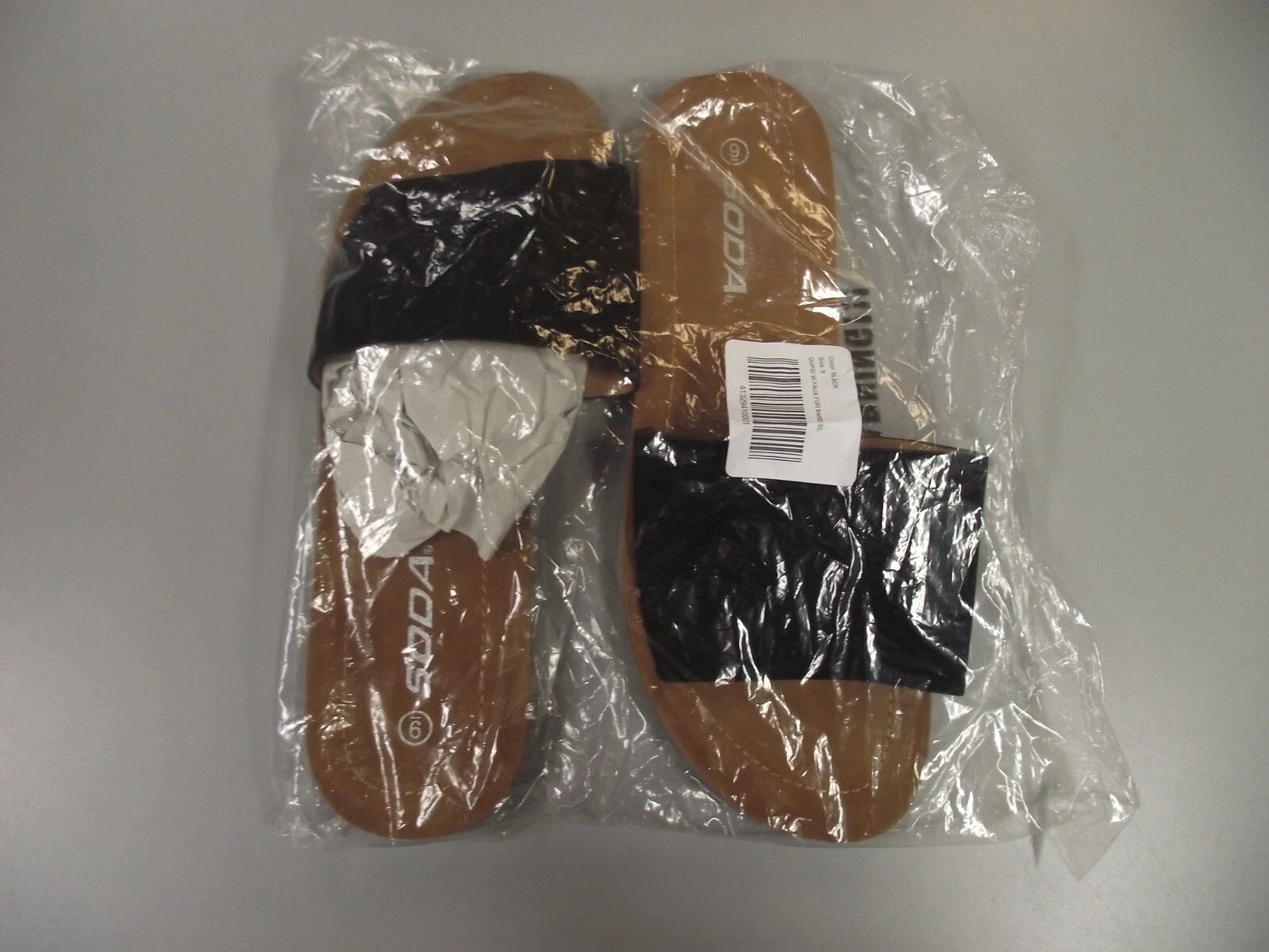 Women's Black Sandals- Slides BY Soda ~Size 9~NWNB!