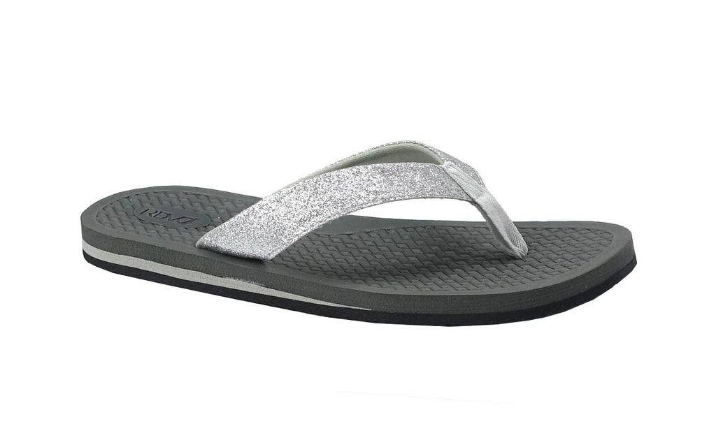 New Womens Double-Strap Braided Beach Sandal UltraSoft Glitter Fashion Flip Flop
