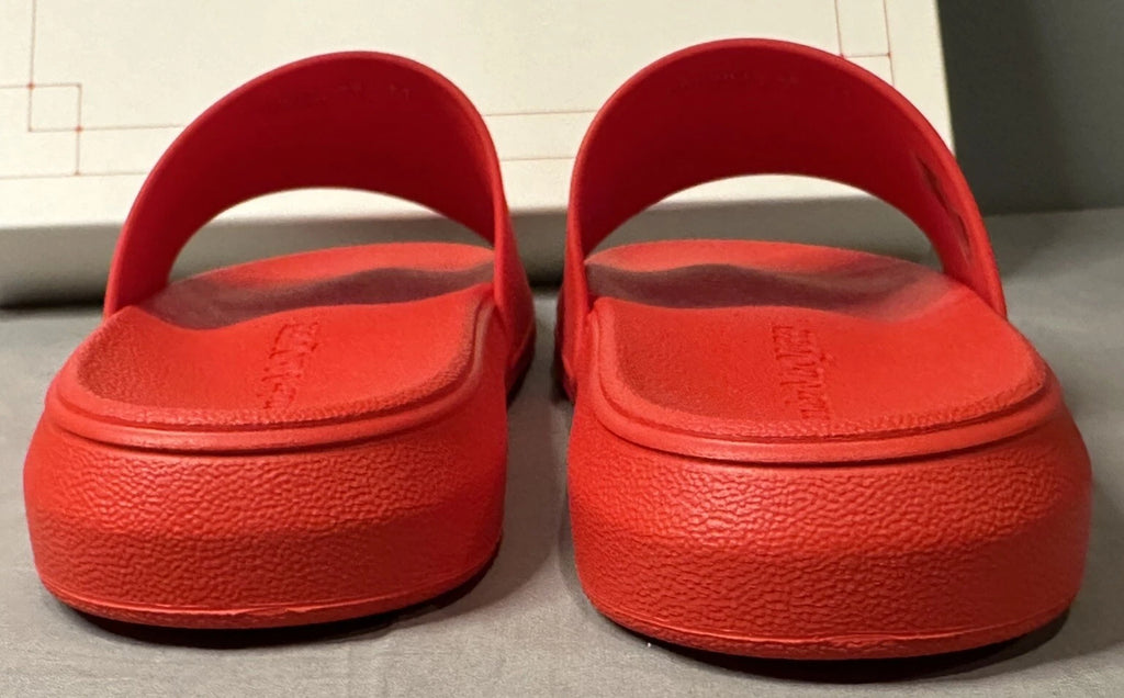 Alexander McQueen Logo Pool Slides Sandals Red Women’s Size 41 (US 11) Authentic