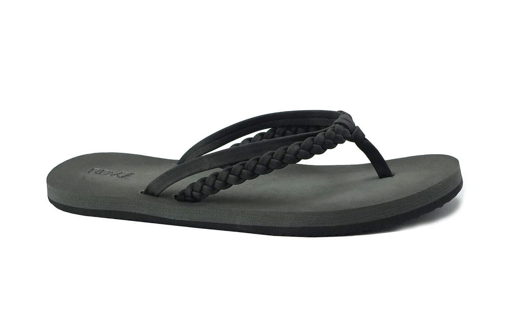 New Womens Double-Strap Braided Beach Sandal UltraSoft Glitter Fashion Flip Flop
