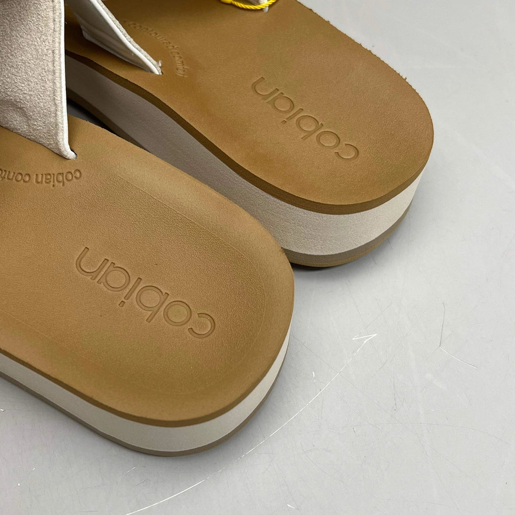 COBIAN Dana Rise Elevated Flatform Style Slide Women's Sz 8 White DNA24-100-08