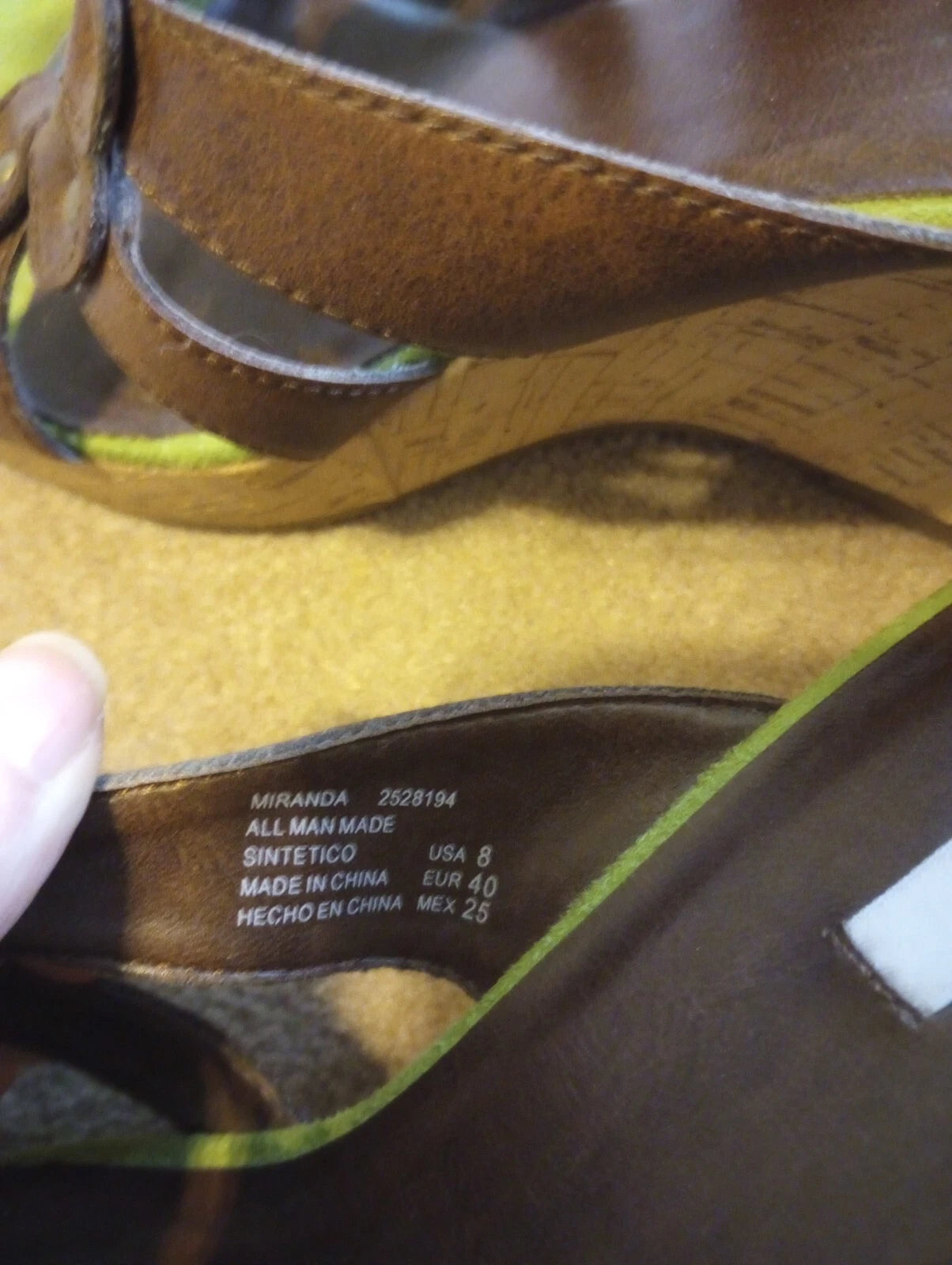 Women's Size 8 Sandal Slides Wedge Platform Style Vtg