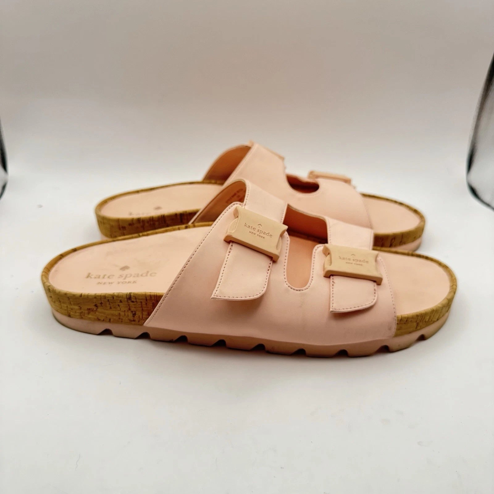 Kate Spade Becca Sandals Size 10 B Pink Women's Style KC411 DOUBLE STRAP