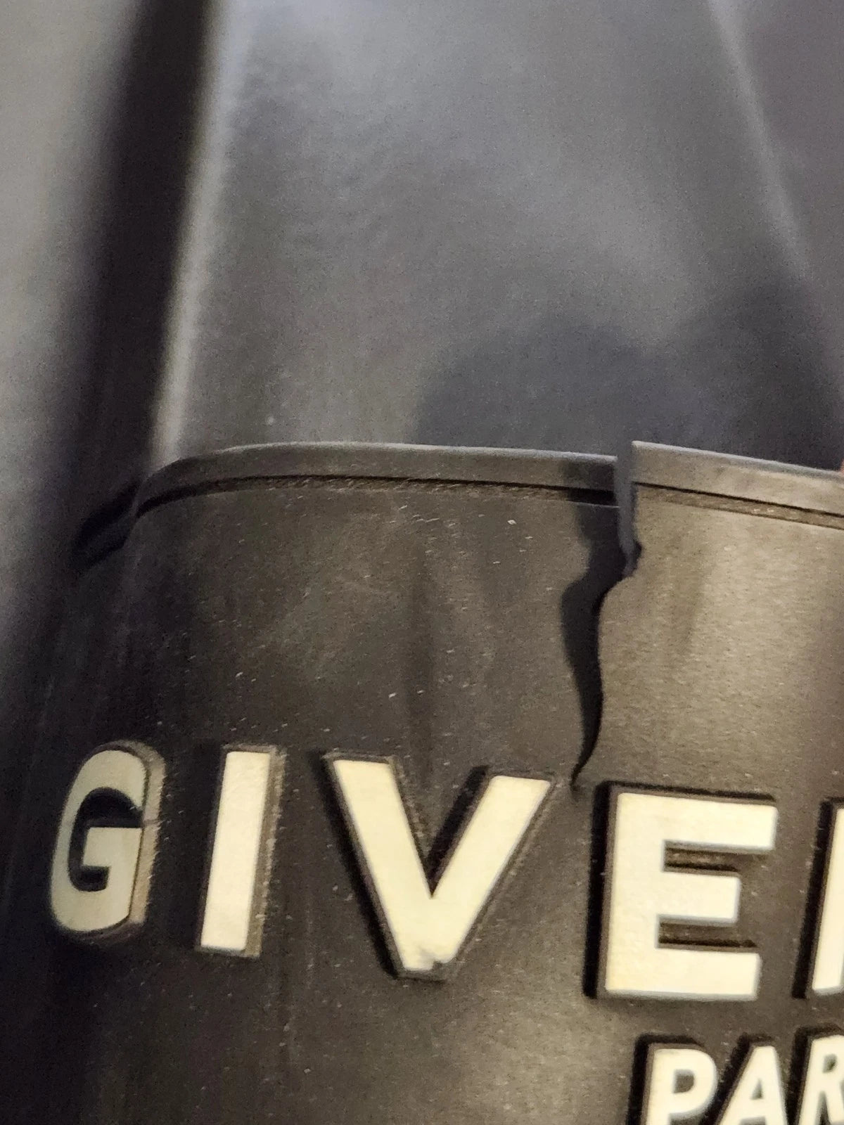 Givenchy Black Logo Rubber Slide Sandal W 7.5 - Read Description