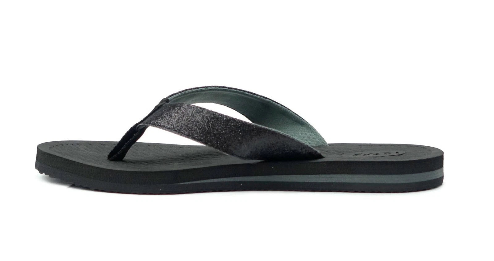 New Womens Double-Strap Braided Beach Sandal UltraSoft Glitter Fashion Flip Flop