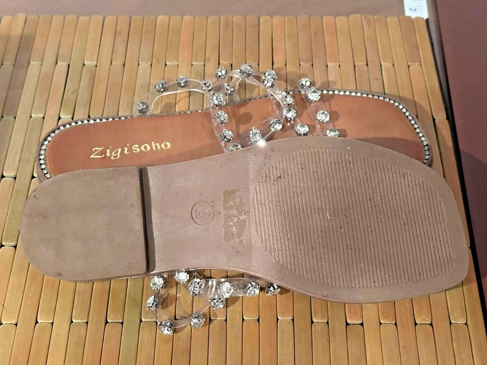Zigi Soho Briella Rhinestone Slide Sandals Women’s Size 6 – Fashion Glam Shoes