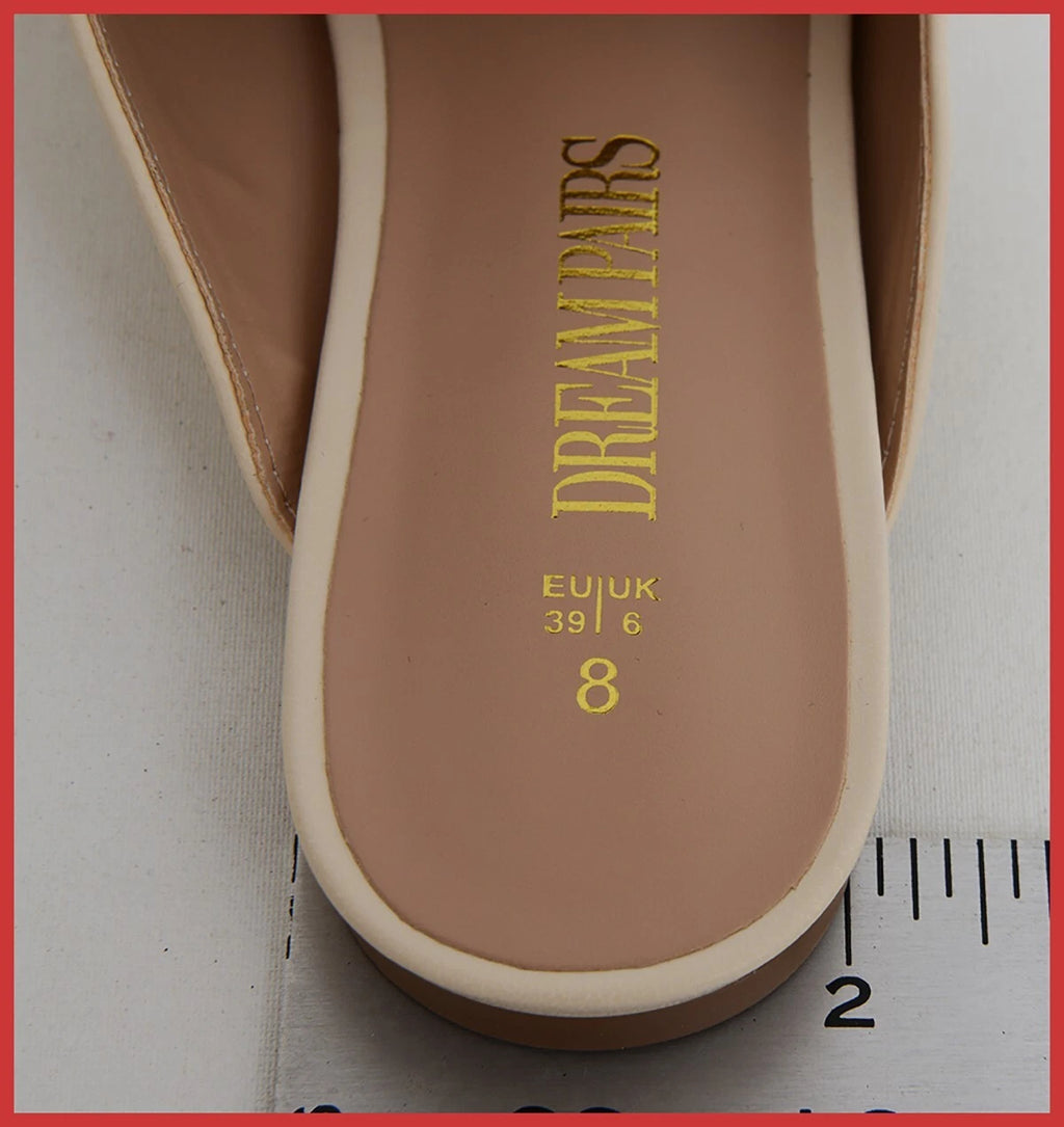DREAM PAIRS Women's Fashion CLASSY CREAM COLORED BUCKLE Design Slides Sandals S8