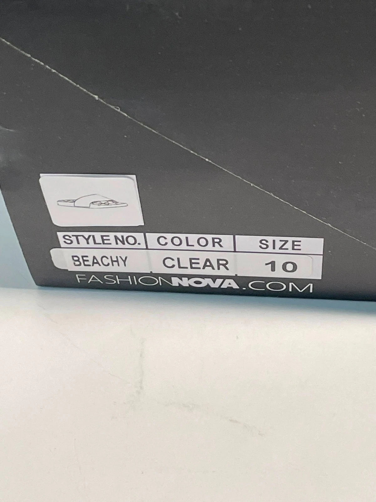 Fashion Nova Clear Slip On Slides Mules Sandals Women's Size 10 New in box