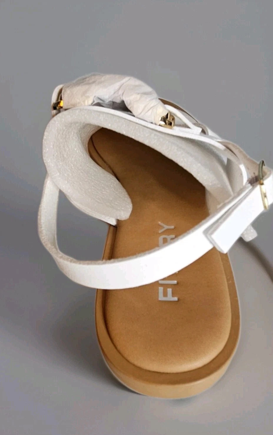 FITORY Womens Flat Adjustable Strap Sandals With Casual Fashion Slingback Slides