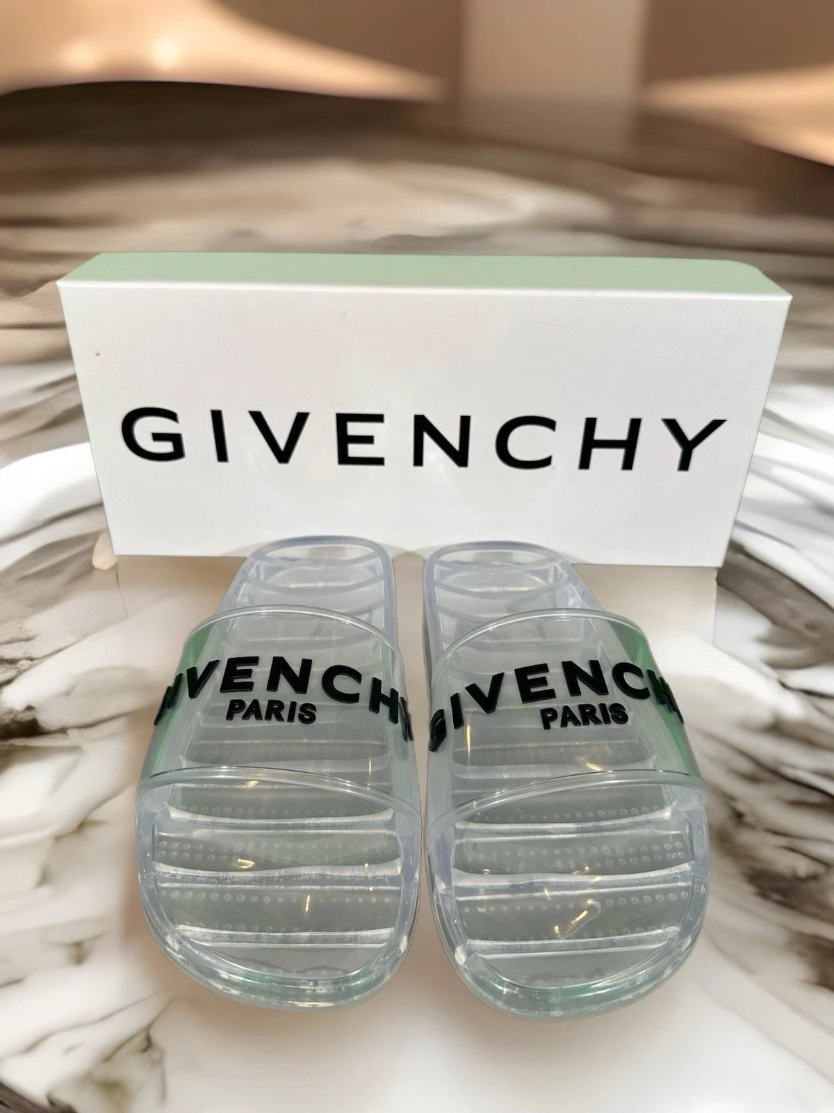 Givenchy Womens Logo Pool Slides