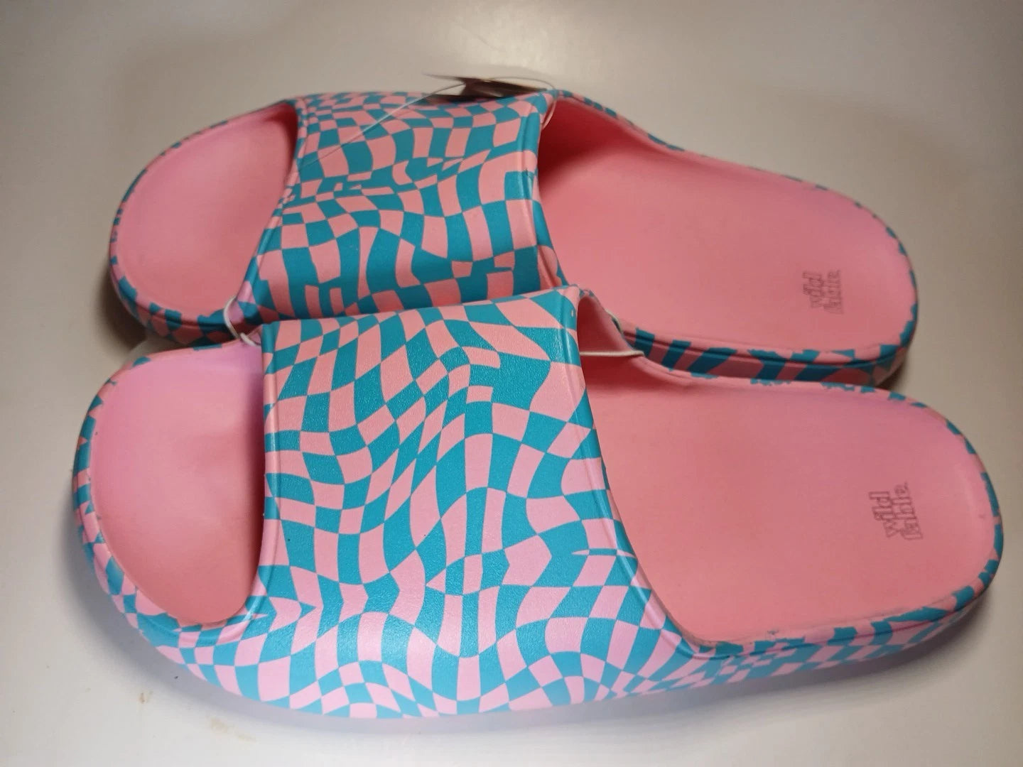 EVA Style Sandals Pink/Blue Size 10 Wild Fable Slip-on Open-toe NWT Confortable