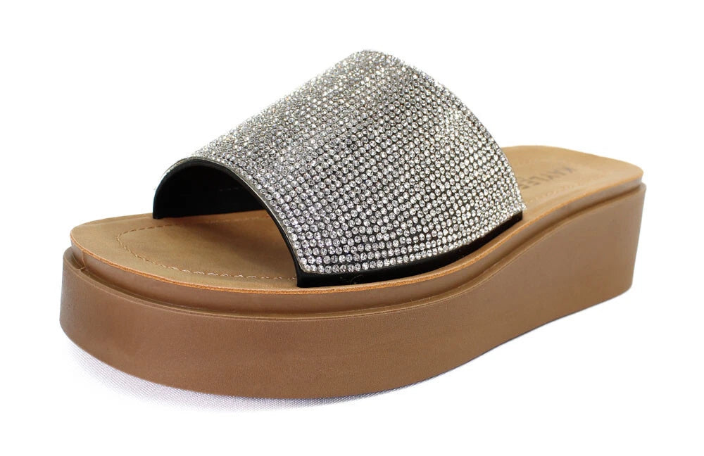 KARAUSA Fashion Bling Rhinestone Casual Slides Sandal