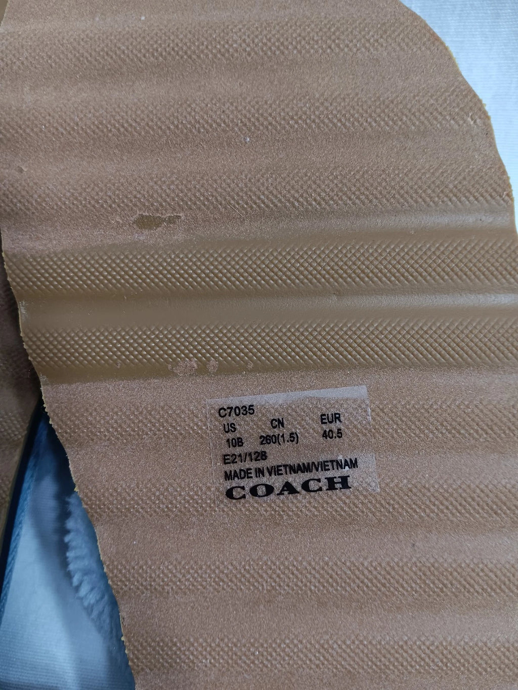 Coach Hampton Flip Flops Sandals 10 B Lt. Blue
