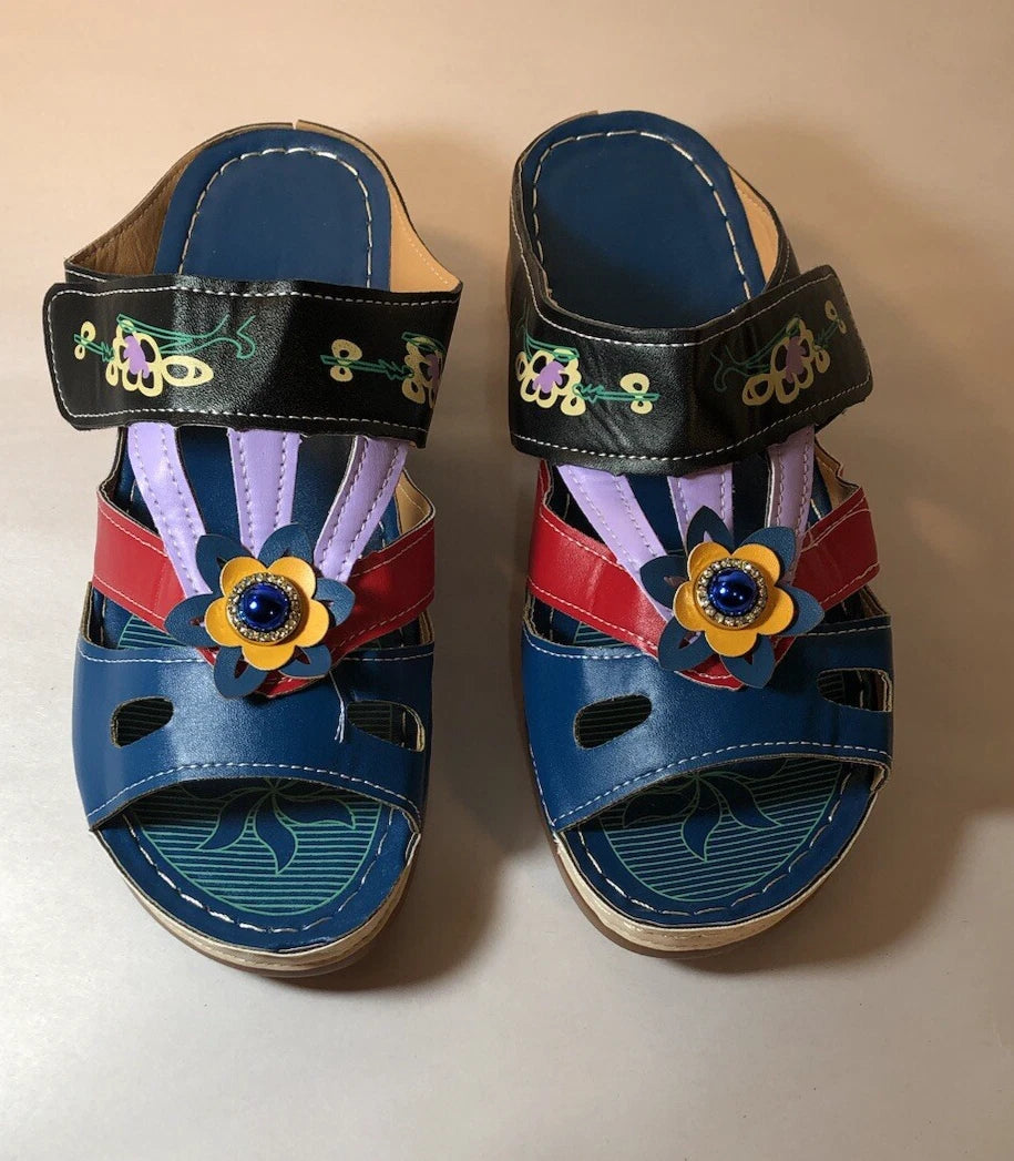Bohemian style fashion non-slip wedge sandals Size 9 New