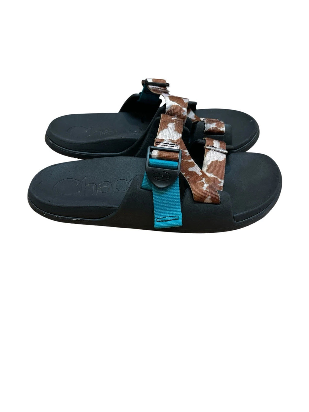 Chaco Women’s Sz 9 Giraffe Animal Print Adjustable Sandals Chillos Flats Comfort