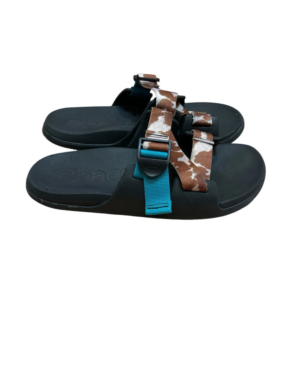 Chaco Women’s Sz 9 Giraffe Animal Print Adjustable Sandals Chillos Flats Comfort