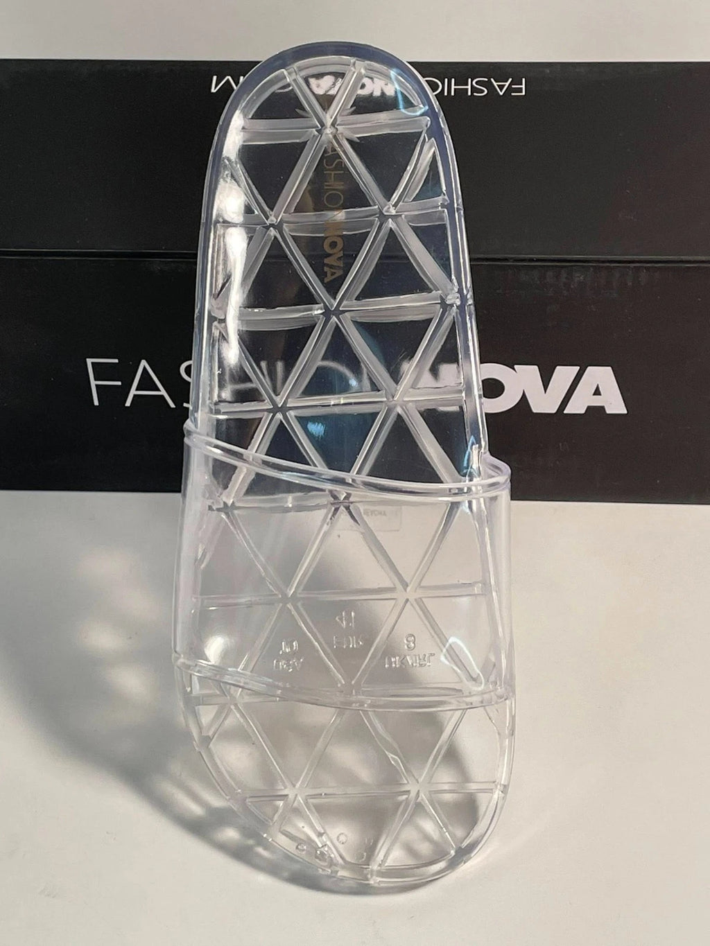 Fashion Nova Clear Slip On Slides Mules Sandals Women's Size 10 New in box