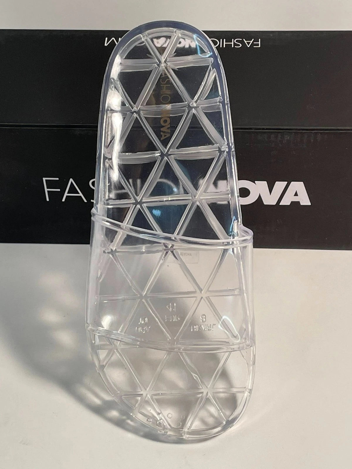 Fashion Nova Clear Slip On Slides Mules Sandals Women's Size 10 New in box