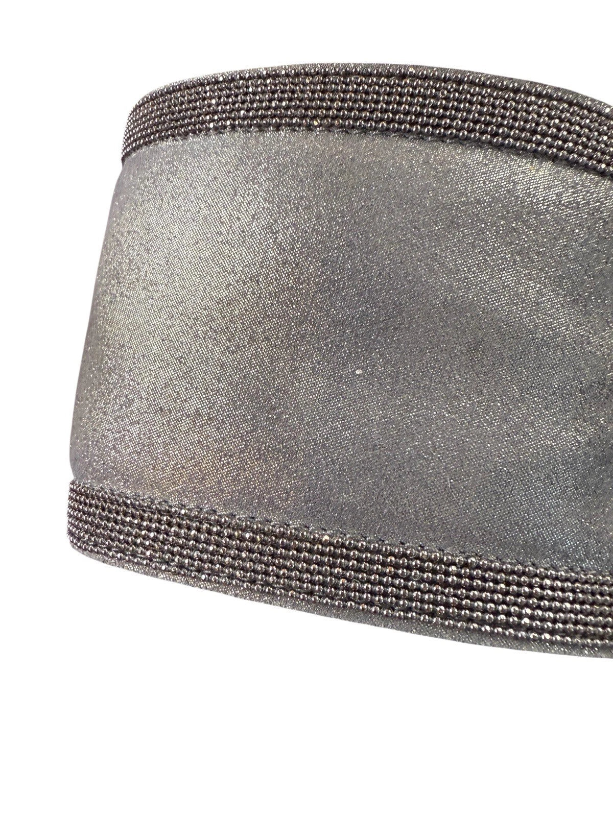 Brunello Cucinelli Monili Gray Suede Slides Sz 36.5 Women's us sz 6.5 $995