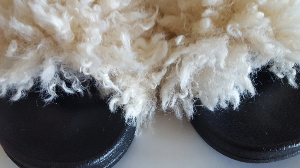 H2K Paula Beige FUZZY Fur Fashion Slides Flip Flops Sandals Slides Cozy Warm