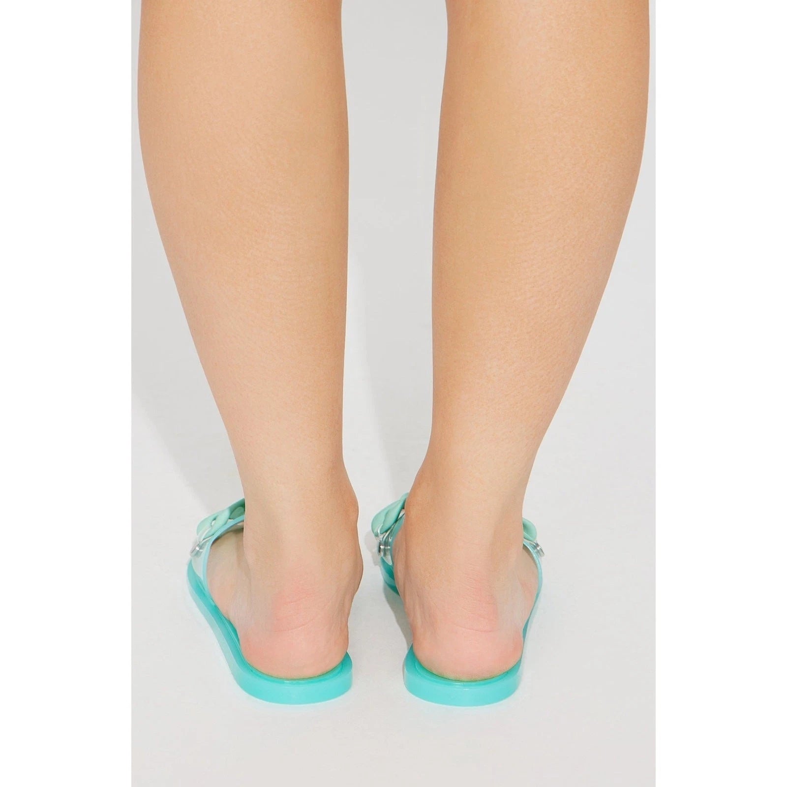 3x Pairs 6 Fashion Nova Blue Mint Green Pink Jelly Cuban Matte Slide Sandals