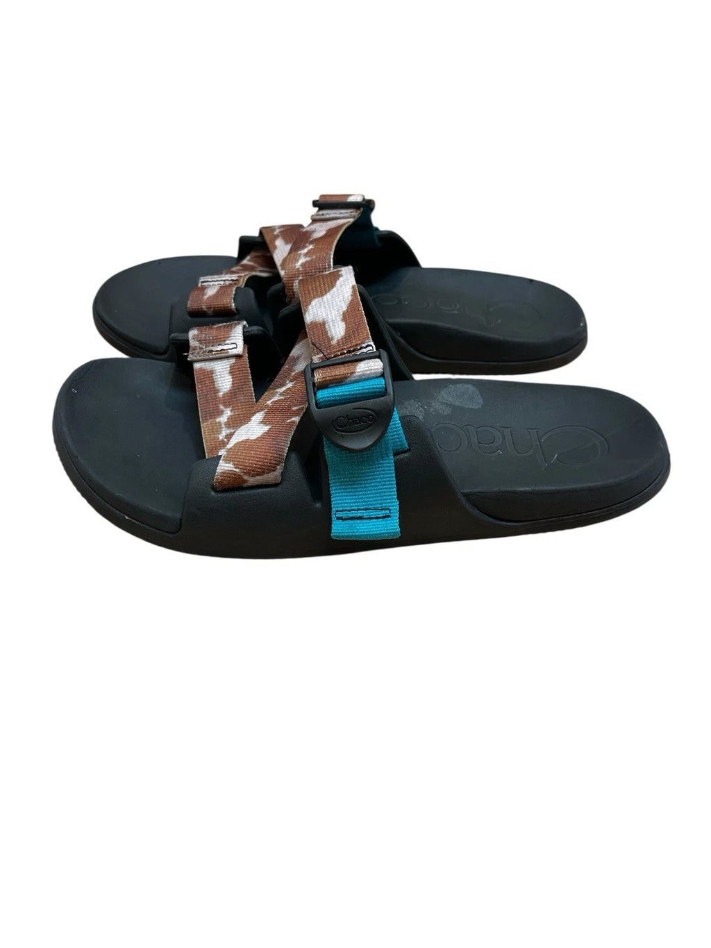 Chaco Women’s Sz 9 Giraffe Animal Print Adjustable Sandals Chillos Flats Comfort