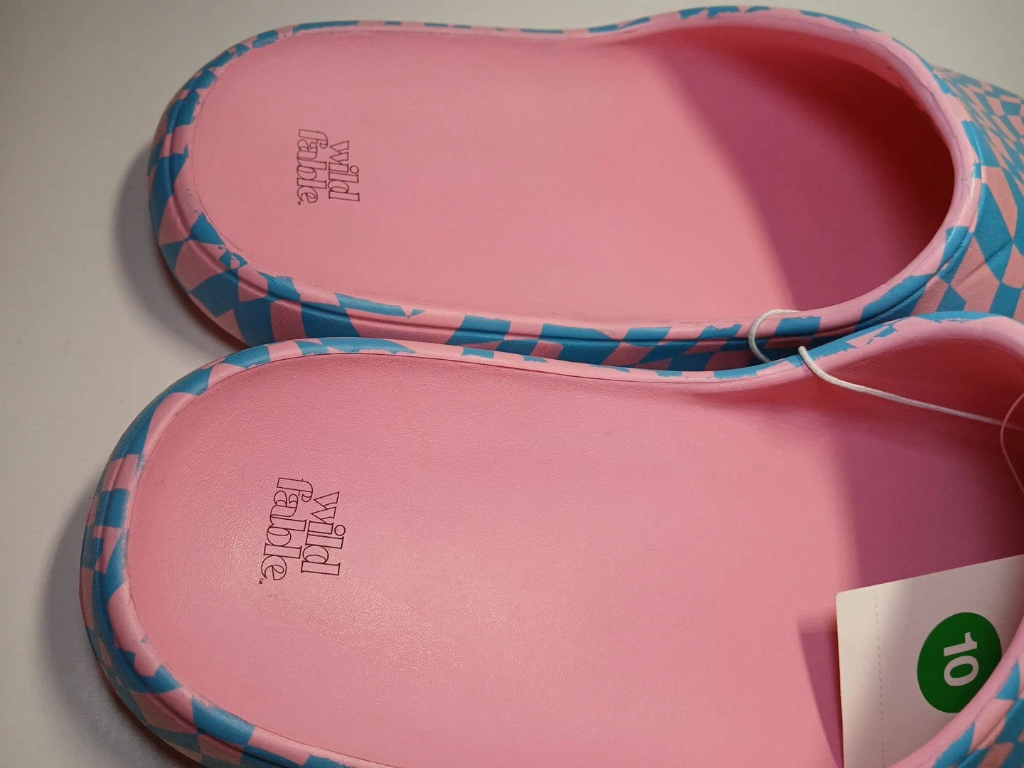EVA Style Sandals Size 10 Pink/blue Wild Fable NWT Slip-on Open Toe Confortable