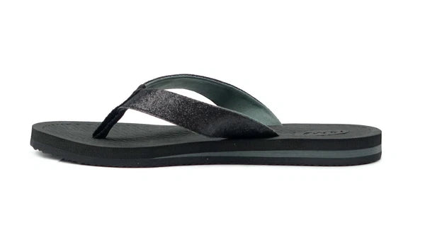 New Womens Double-Strap Braided Beach Sandal UltraSoft Glitter Fashion Flip Flop