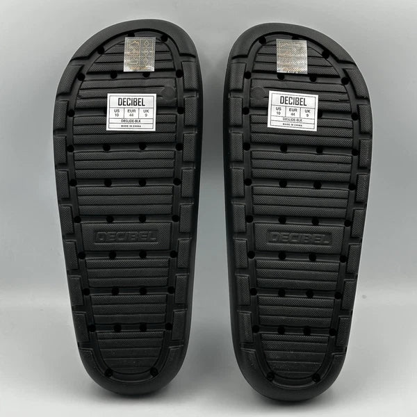 Decibel Mens Black DB Slide Sandals Foam Cushioned Slip On Yeezy Style Size 8–11