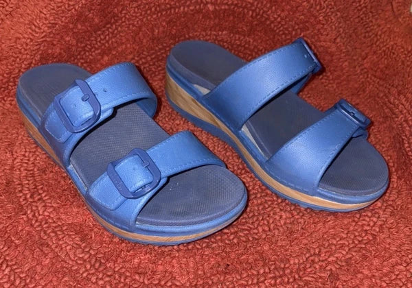 Dansko Women's Kandi Blue Sandal Slide Mule Size 7.5 - 8 M, Comfort & Style