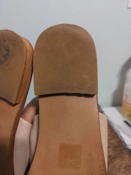 Beast Fashion Leather Slide Sandals Blush Color  Size 10
