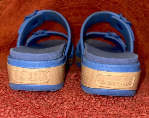 Dansko Women's Kandi Blue Sandal Slide Mule Size 7.5 - 8 M, Comfort & Style