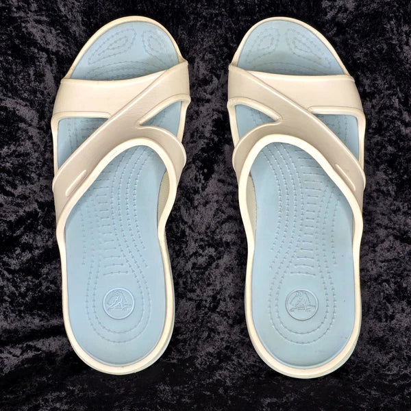 Crocs 10 Can't Find Exact Style -Wider Strap -Slip On Sandal Beach Ocean Coastal