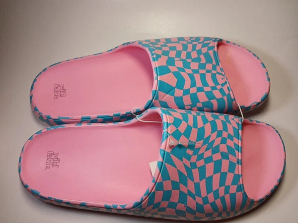 EVA Style Sandals Size 10 Pink/blue Wild Fable NWT Slip-on Open Toe Confortable