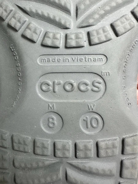 Crocs Womens Floral Design Slides Shoes Size 10 Pre-Owned (Rare) Great Condition
