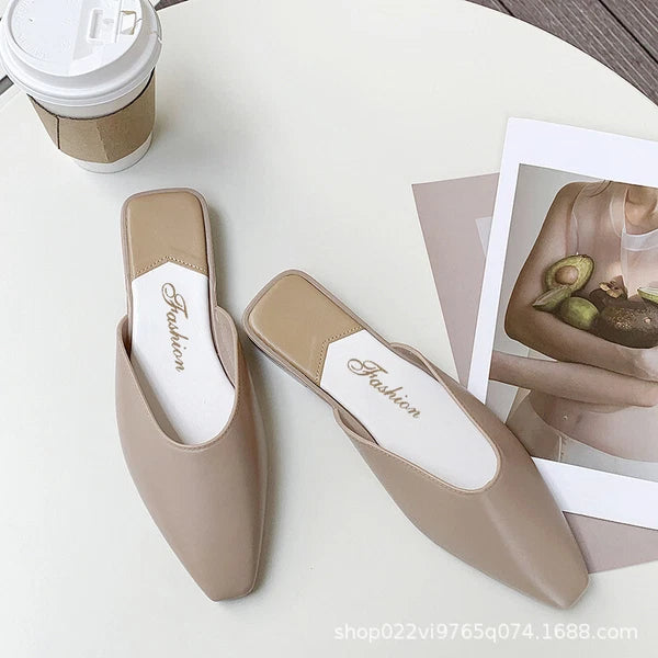 Women's Slide Mules Sandals Shoes Flats 1" Heel Sizes 36-40 New