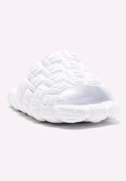 Womens FashionNova Honest Opinion Casual Slides White Sandals New