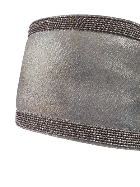 Brunello Cucinelli Monili Gray Suede Slides Sz 36.5 Women's us sz 6.5 $995