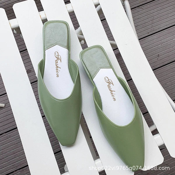 Women's Slide Mules Sandals Shoes Flats 1" Heel Sizes 36-40 New