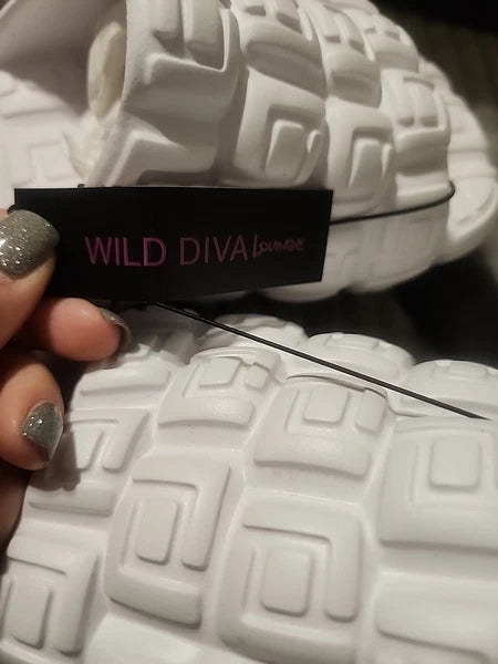Womens FashionNova Honest Opinion Casual Slides White Sandals New