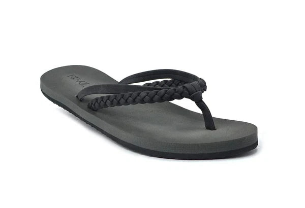 New Womens Double-Strap Braided Beach Sandal UltraSoft Glitter Fashion Flip Flop