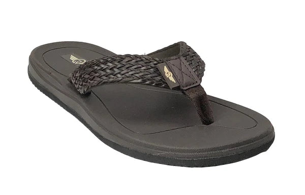 New Womens Double-Strap Braided Beach Sandal UltraSoft Glitter Fashion Flip Flop