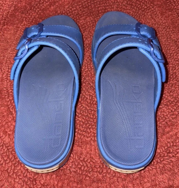 Dansko Women's Kandi Blue Sandal Slide Mule Size 7.5 - 8 M, Comfort & Style