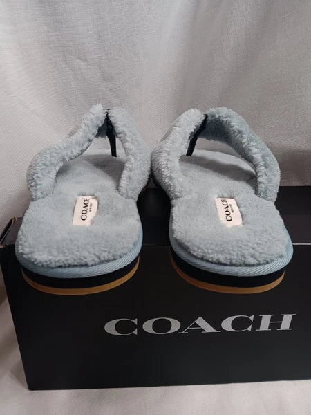 Coach Hampton Flip Flops Sandals 10 B Lt. Blue