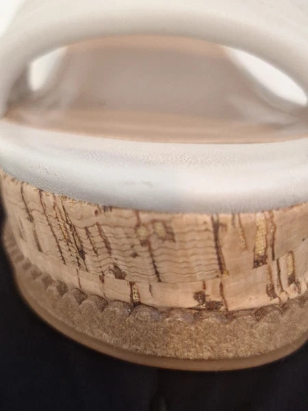 STEVE MADDEN Neutral Boho, Bohemian Style Light Nude Slide on Cork Wedges sz.7M