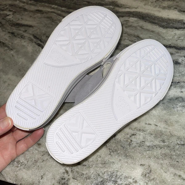 Women's 6.5 Converse One Star Slide Sandals grey Suede Leather NEW without box