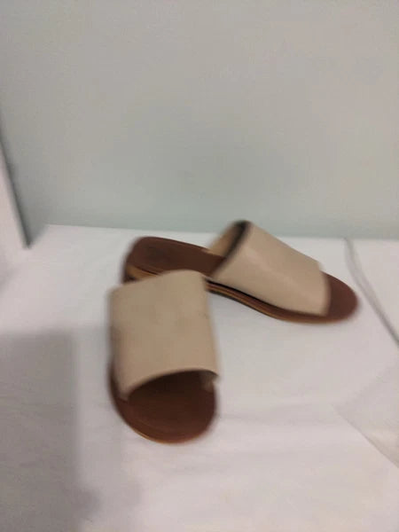 Beast Fashion Leather Slide Sandals Blush Color  Size 10