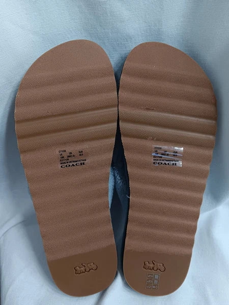 Coach Hampton Flip Flops Sandals 10 B Lt. Blue