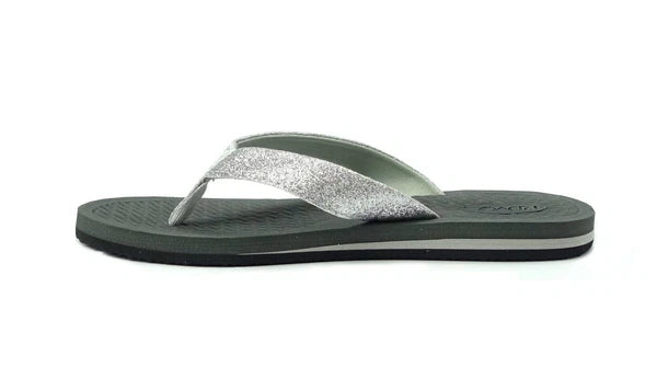 New Womens Double-Strap Braided Beach Sandal UltraSoft Glitter Fashion Flip Flop