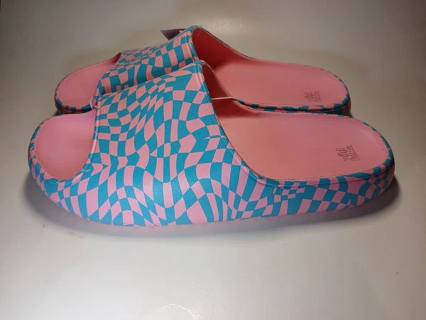 EVA Style Sandals Pink/Blue Size 10 Wild Fable Slip-on Open-toe NWT Confortable